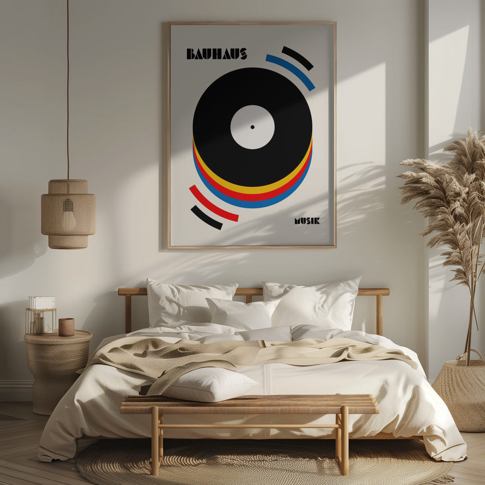 Bauhaus Musik Retro Illustration Poster