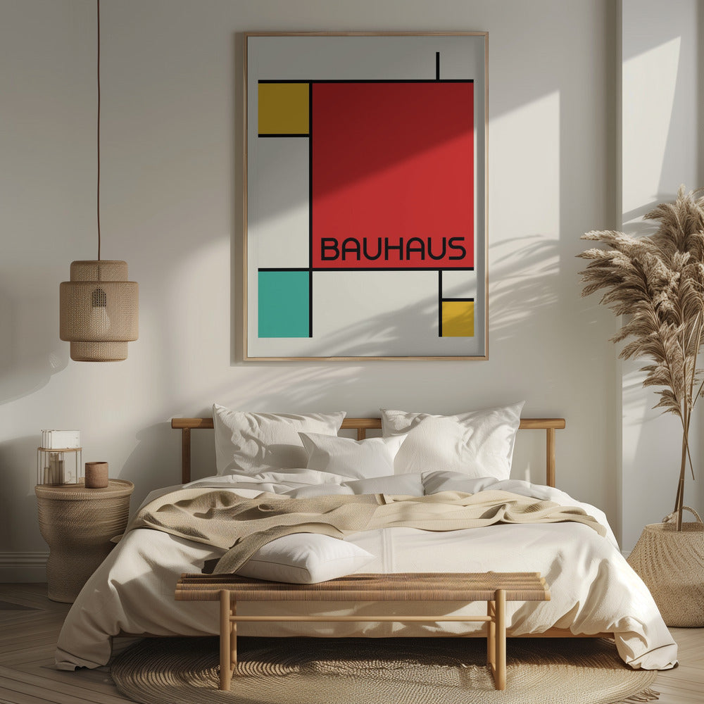 Bauhaus Geometric Design Retro Poster