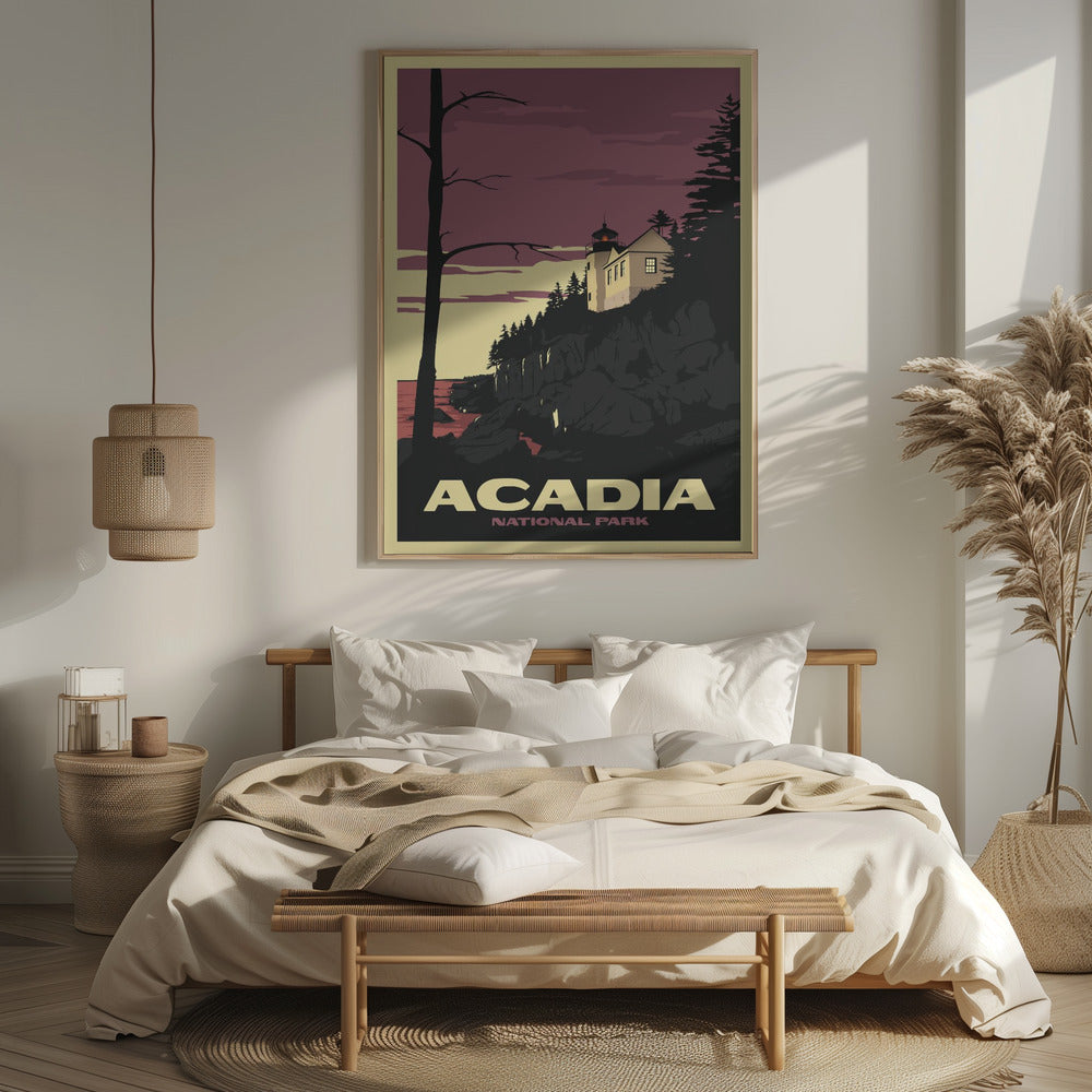 Acadia National Park Travel Print Poster