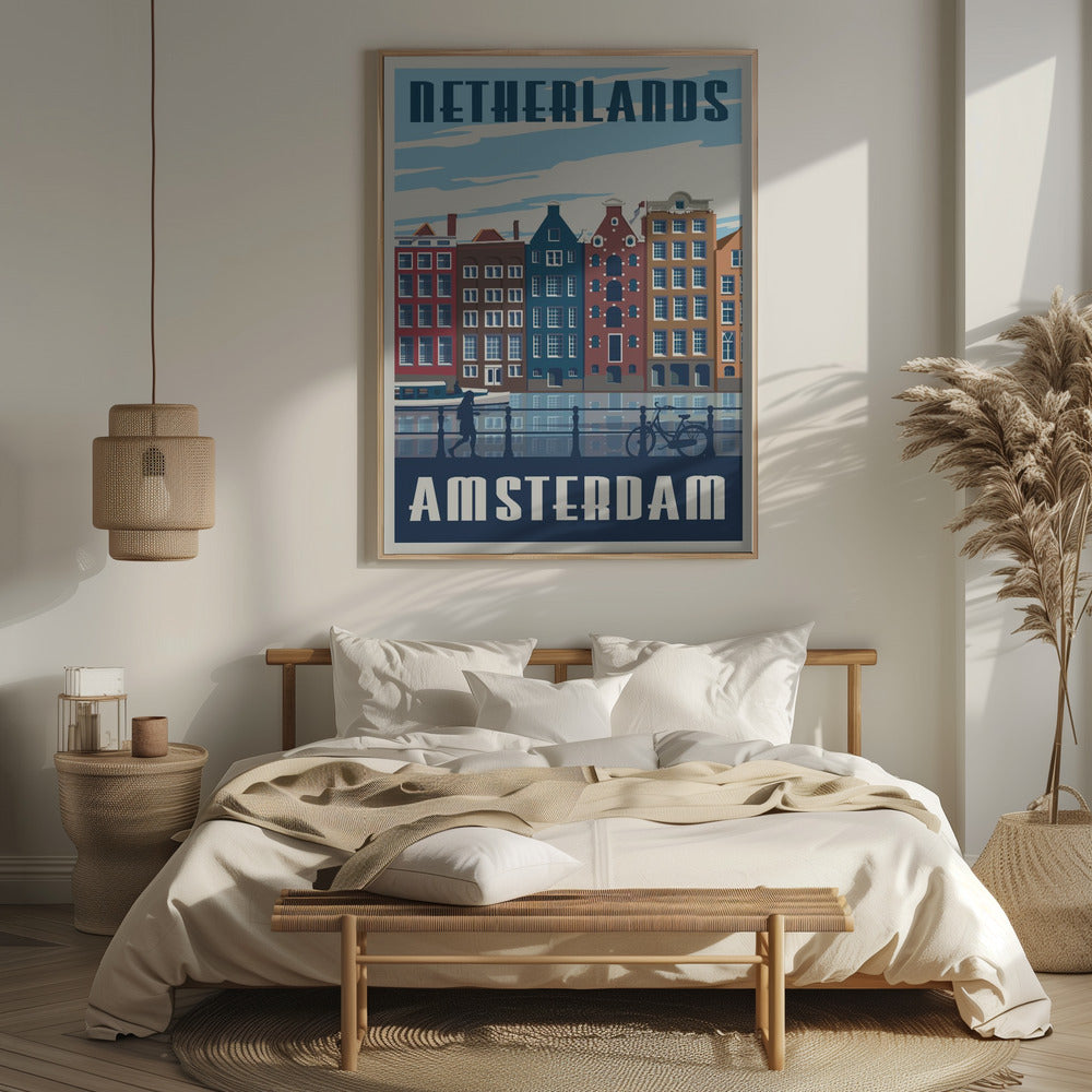 Amsterdam Travel Print Poster