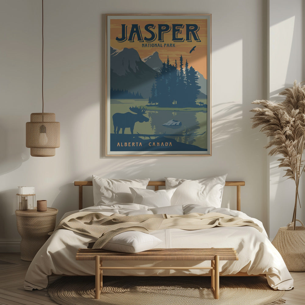 Jasper National Park Travel Print Poster