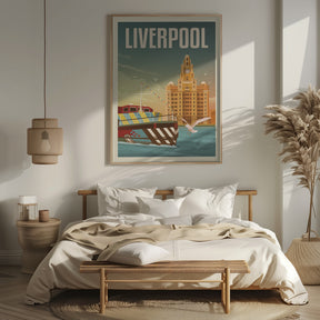 Liverpool Liver Building Travel Print Poster