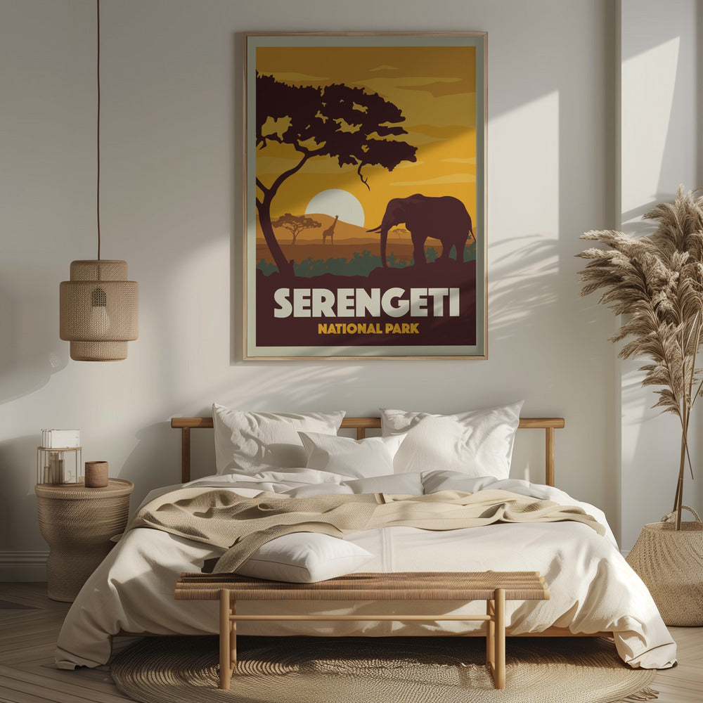 Serengeti National Park Travel Print Poster