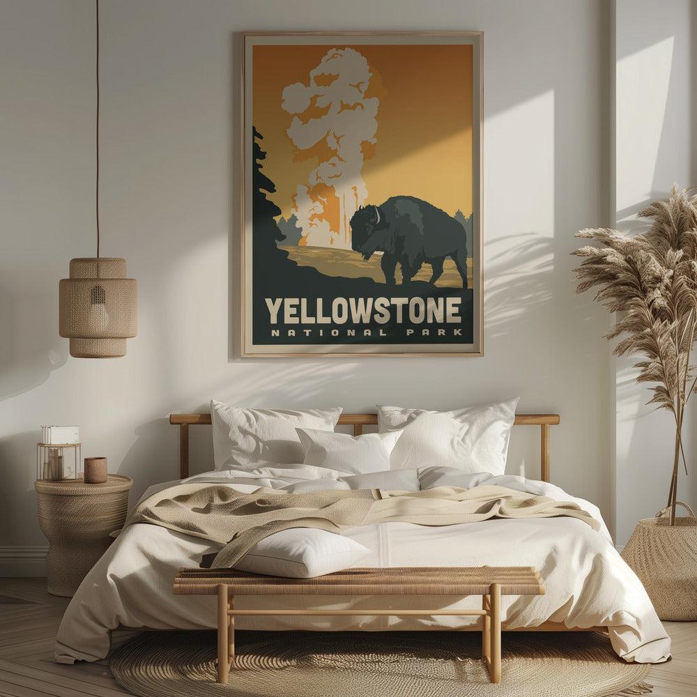 Yellowstone National Park Travel Print Poster