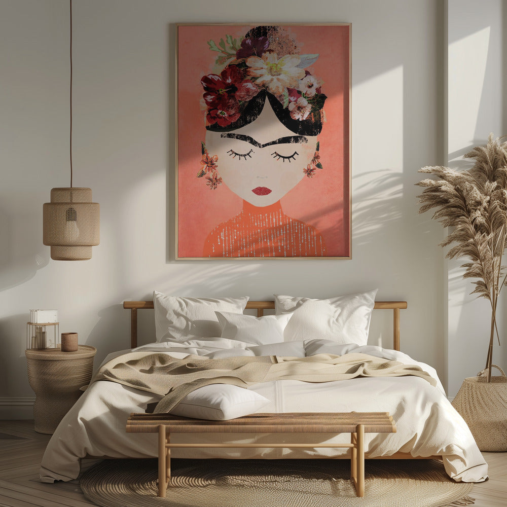 Frida (Peach) Poster