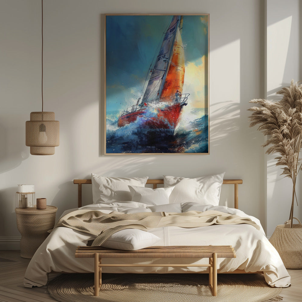 Yacht racing sport art 30 Poster