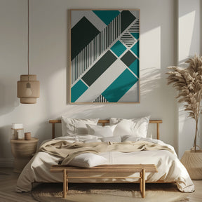 Geometric Teal Poster