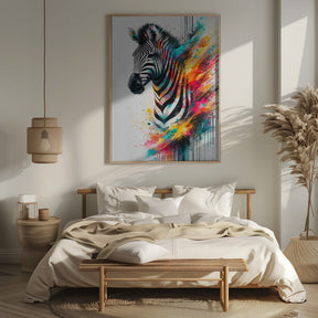 Colorful Zebra Poster