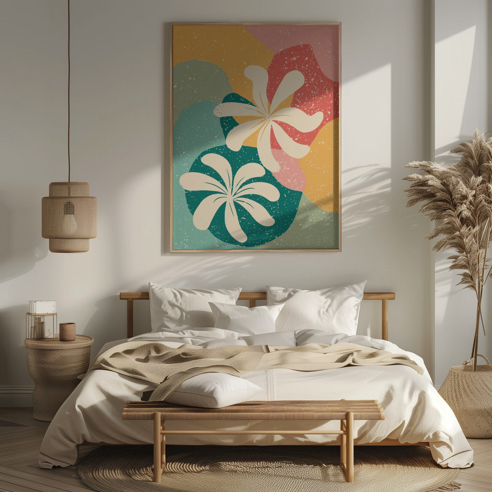 Abstract Flowers Poster