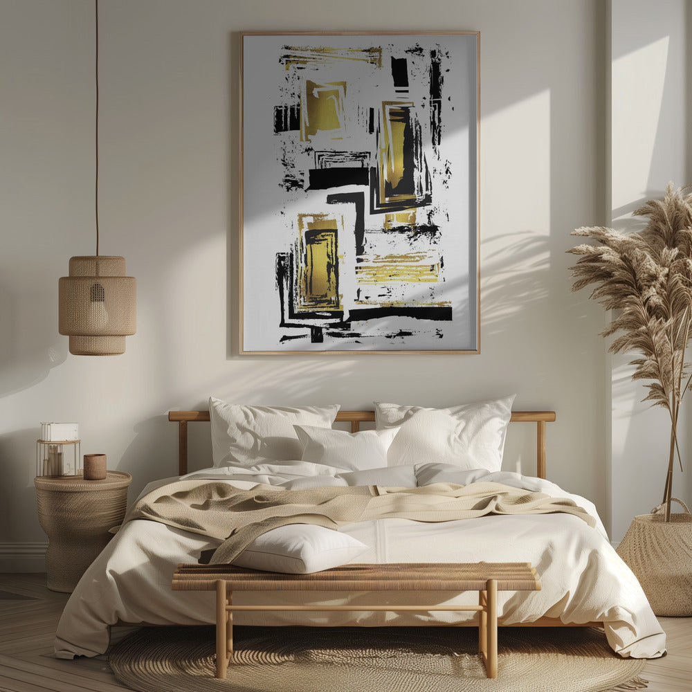 ABSTRACT ART Edgy Structures Poster