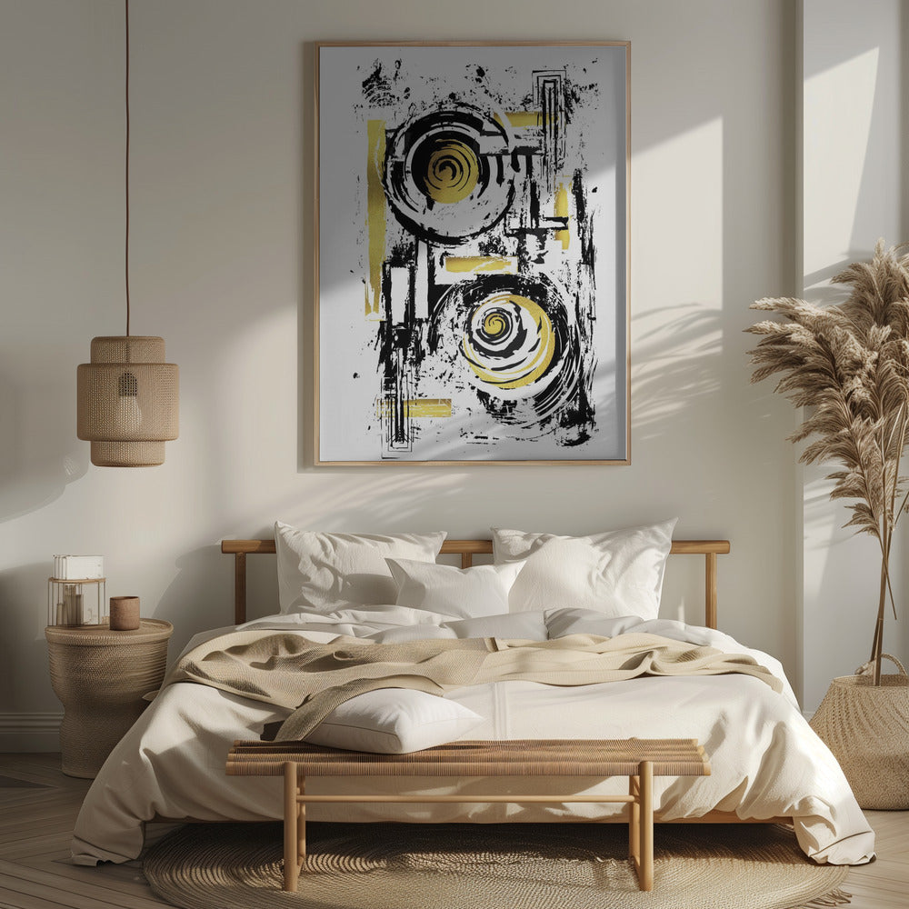 ABSTRACT ART Hard Working Poster