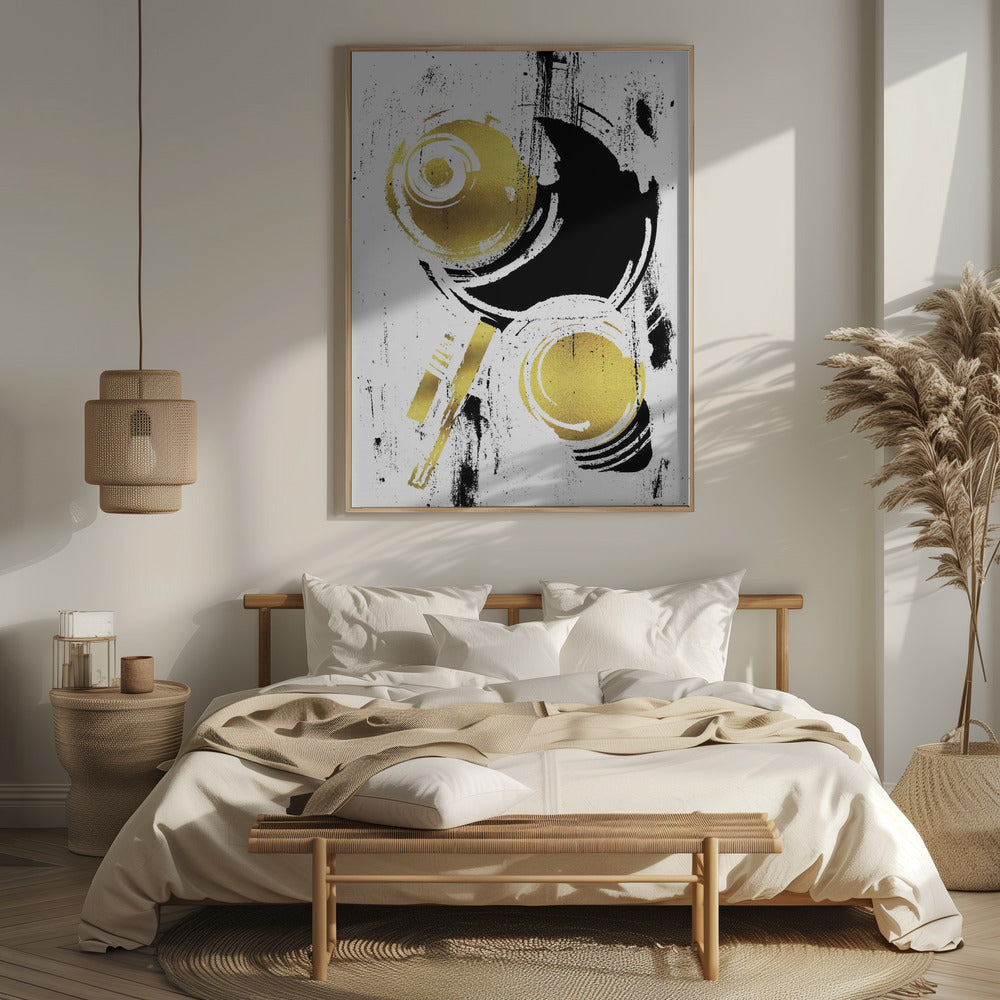 ABSTRACT ART Flying spheres Poster