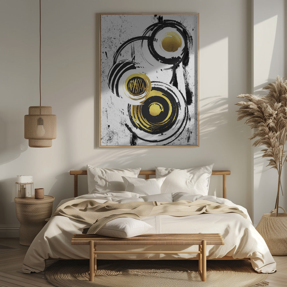 ABSTRACT ART Rotating circles Poster