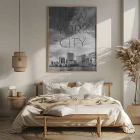 LOWER MANHATTAN and Whitehall Terminal | Text &amp; Skyline Poster