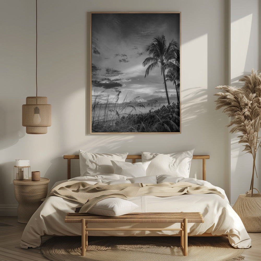 BONITA BEACH Evening mood | monochrome Poster