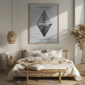 Coordinates SAN FRANCISCO Golden Gate Bridge Poster