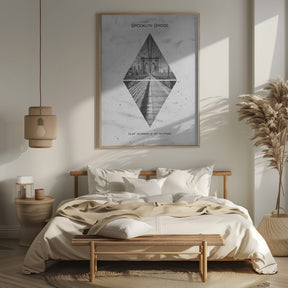 Coordinates NEW YORK CITY Brooklyn Bridge Poster