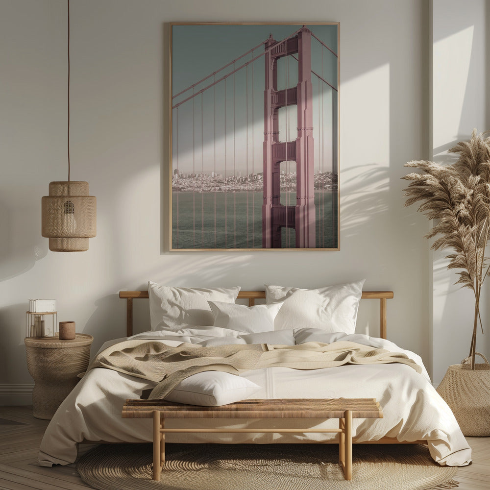 SAN FRANCISCO Golden Gate Bridge | urban vintage style Poster