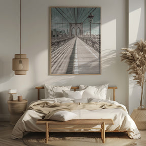 NEW YORK CITY Brooklyn Bridge | urban vintage style Poster