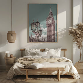 LONDON Elizabeth Tower | urban vintage style Poster