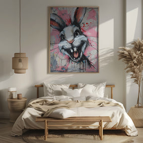 Creepy laughing bunny Poster