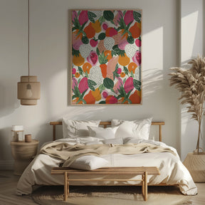 Fresh fruits pattern Poster