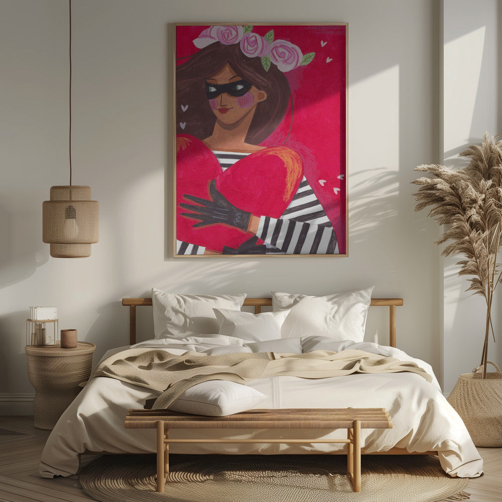 Portrait woman you stole my heart Poster