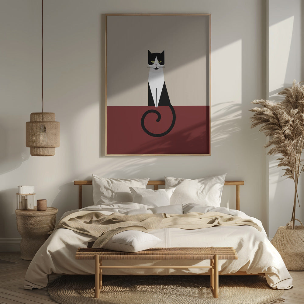 Coco as a geometric cat Poster