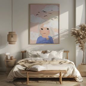 She´s got her head among the clouds Poster