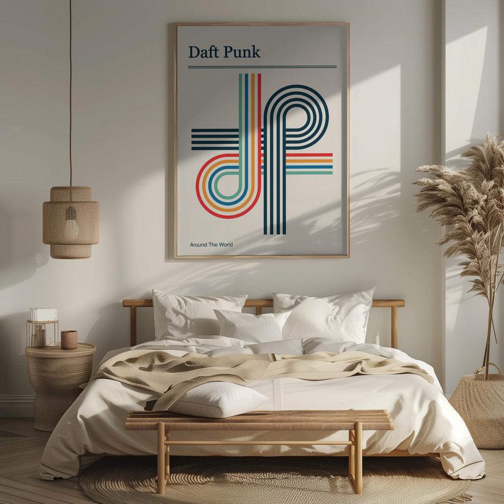 Daft Punk Retro Poster Poster