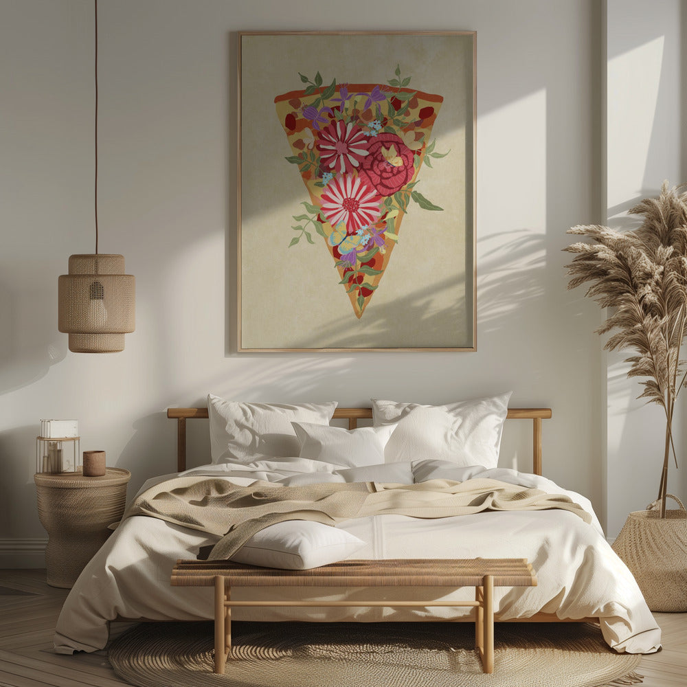 Slice of flower pizza Poster