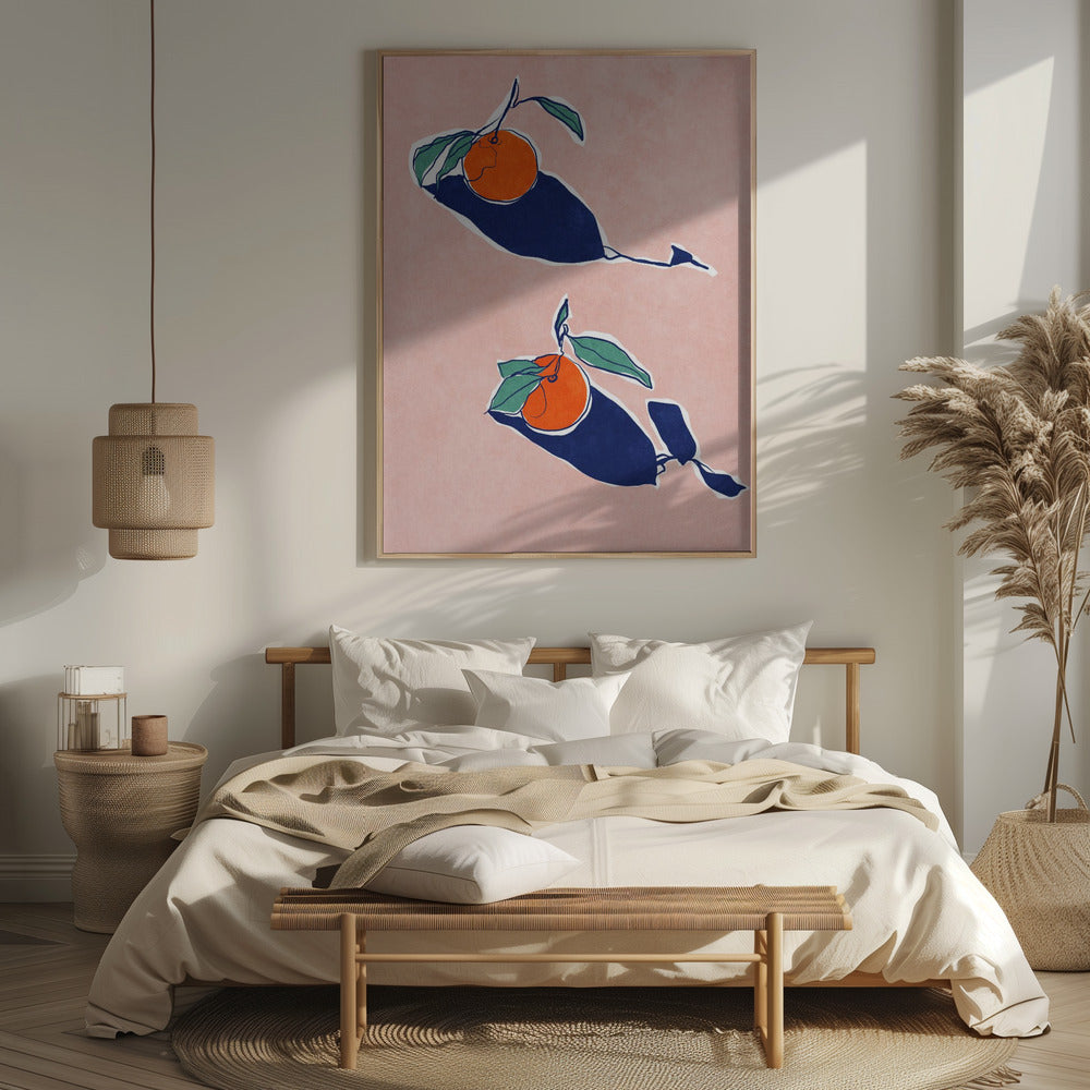 Abstract Oranges Poster