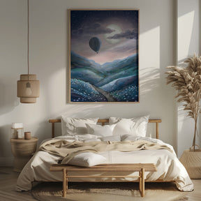 Moonlight landscape Poster