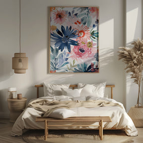 Watercolor Floral No. 1 Poster