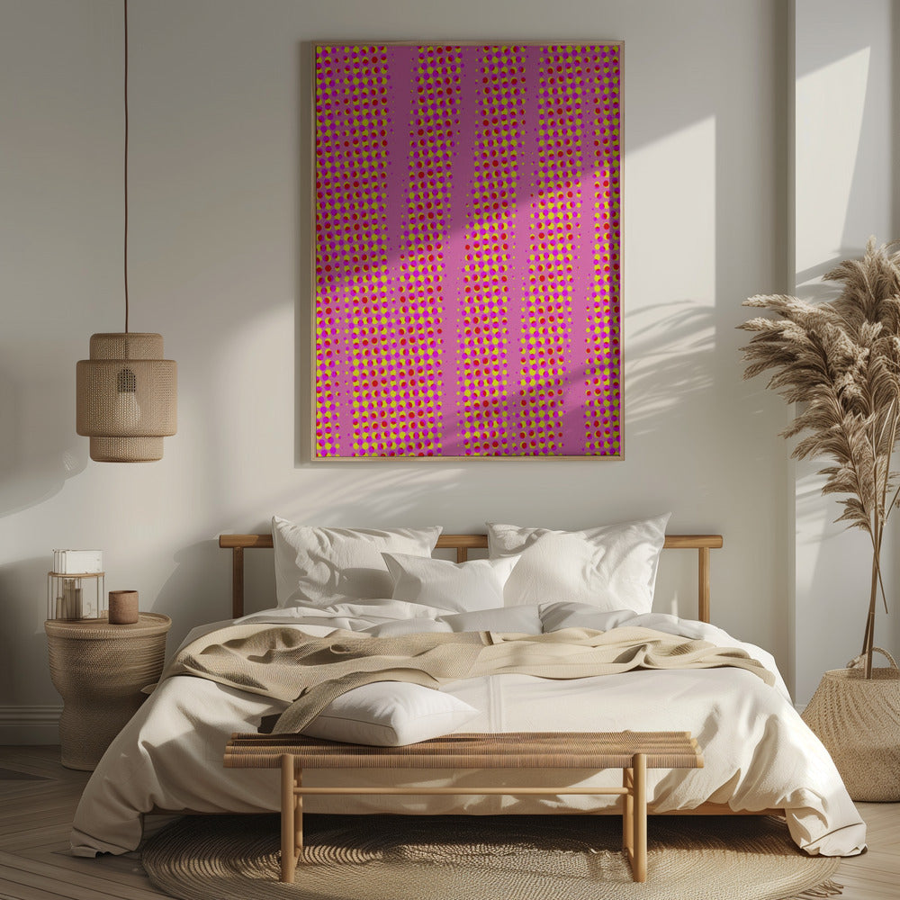 Pink Dots Pattern Poster