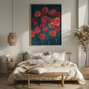 Red poppies Poster