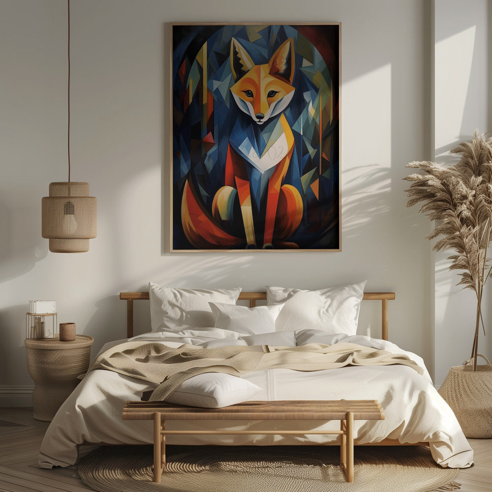 The Cubistic Fox Poster