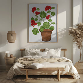 Red Geranium Poster