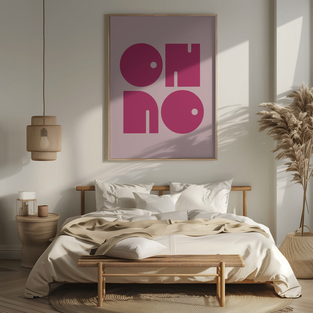 Oh No  Pink Cerry Pink.psdratio 3x4 Print By Bohonewart Poster