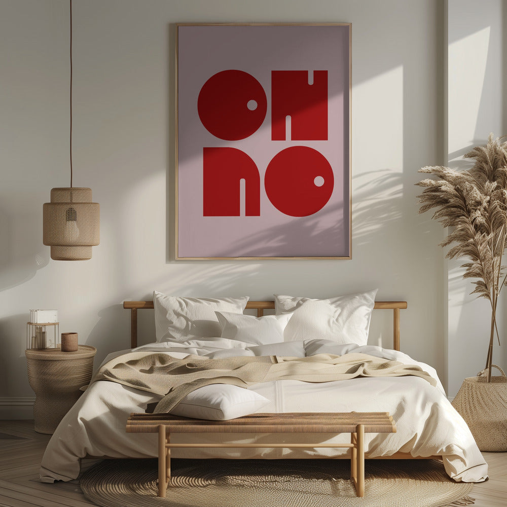 Oh No Pink Red.psdratio 3x4 Print By Bohonewart Poster