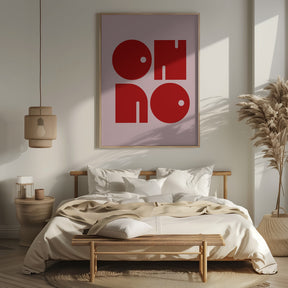 Oh No Pink Red.psdratio 3x4 Print By Bohonewart Poster