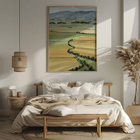 Queniva patchwork landscape Poster