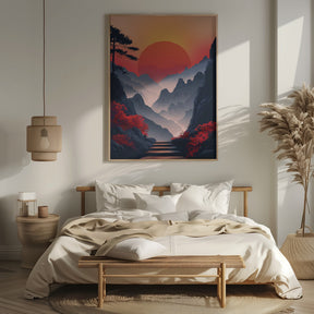 Sunset In the Mountains Poster