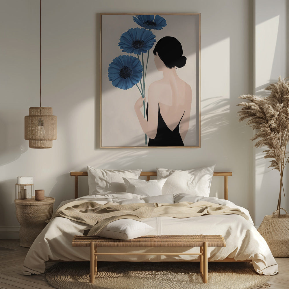 Blue Blooms In Silence Poster