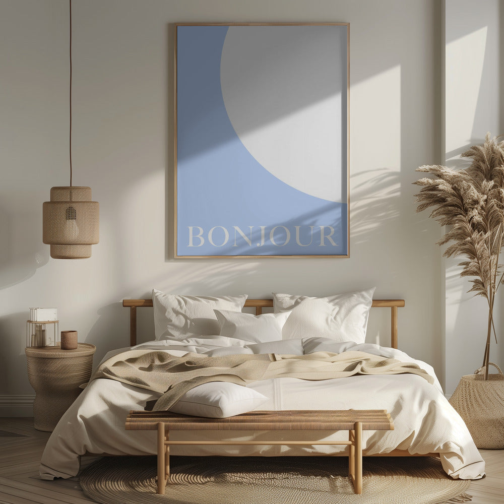 Bonjourblueandwhite Ratio2x3 Poster