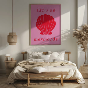 Mermaidspinkred Ratioiso Poster