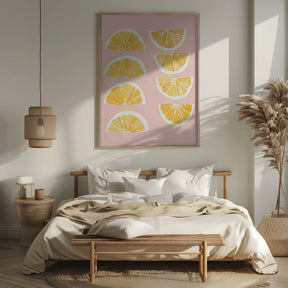 Sliced Lemons Poster