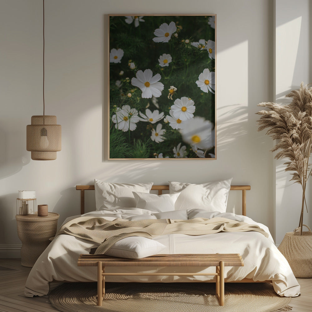 White Flowers Poster