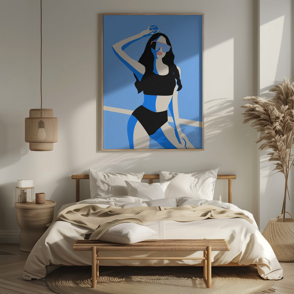 Blue Sport Girl Poster