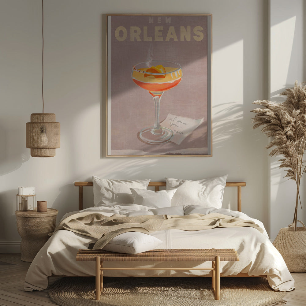 New Orleans Cocktail Travel Poster Poster